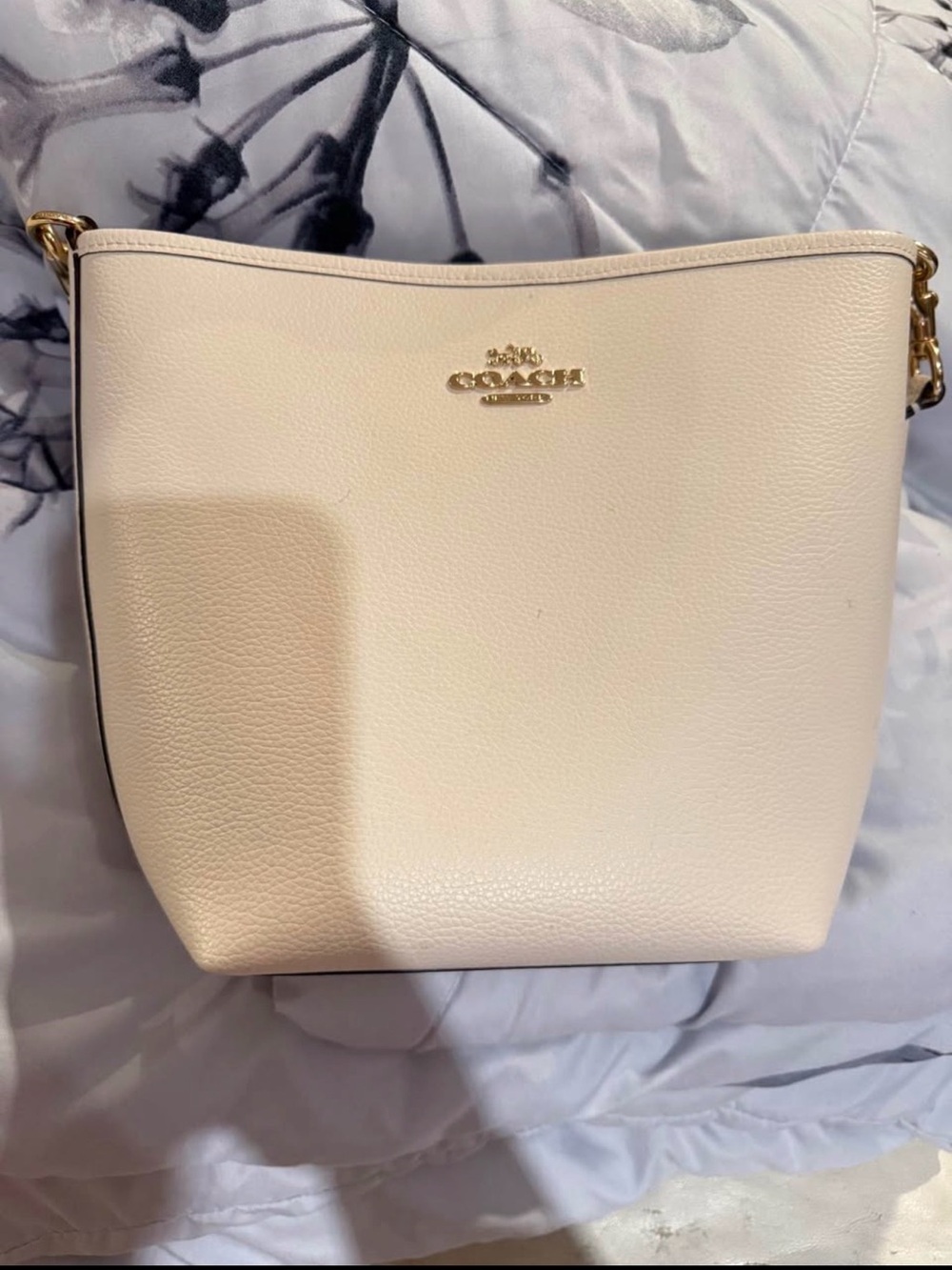 Small Coach City Bucket Bag in Cream